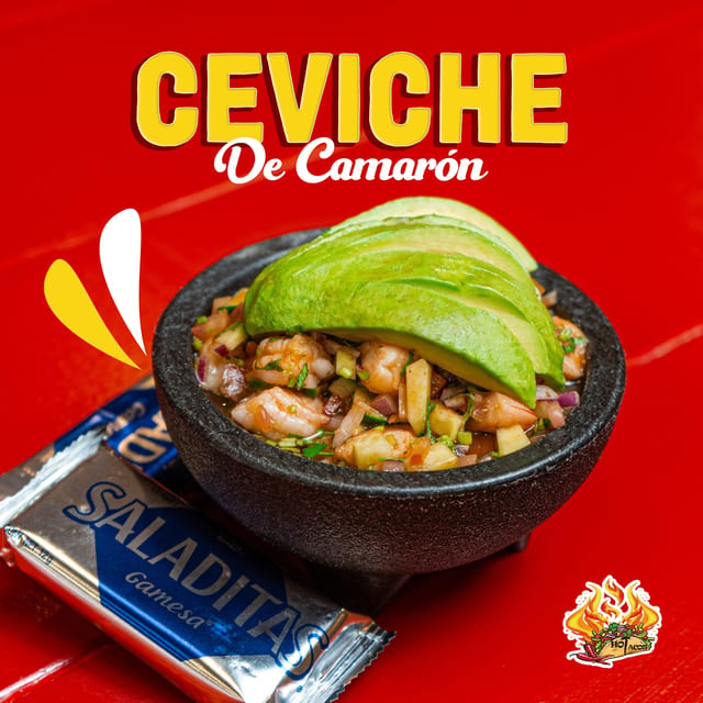 Ceviche de Camarón | Shrimp Ceviche.